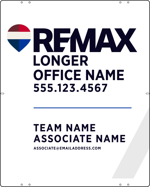 Reflective Associate Name, Team Name Sign Panel, 30h x 24w, Steel